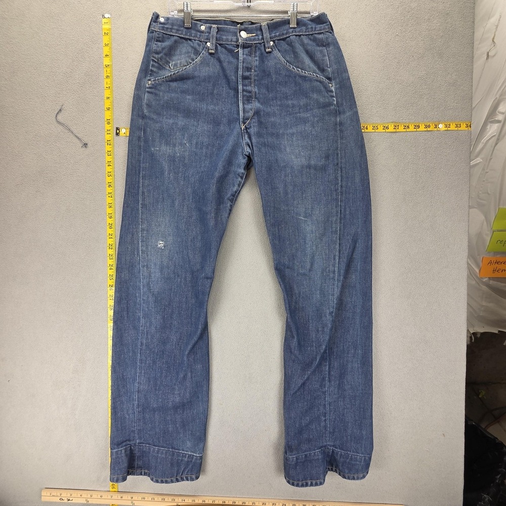 Vintage Levis Engineered Jeans Mens 33x34 Blue Twisted Medium Wash Button Fly